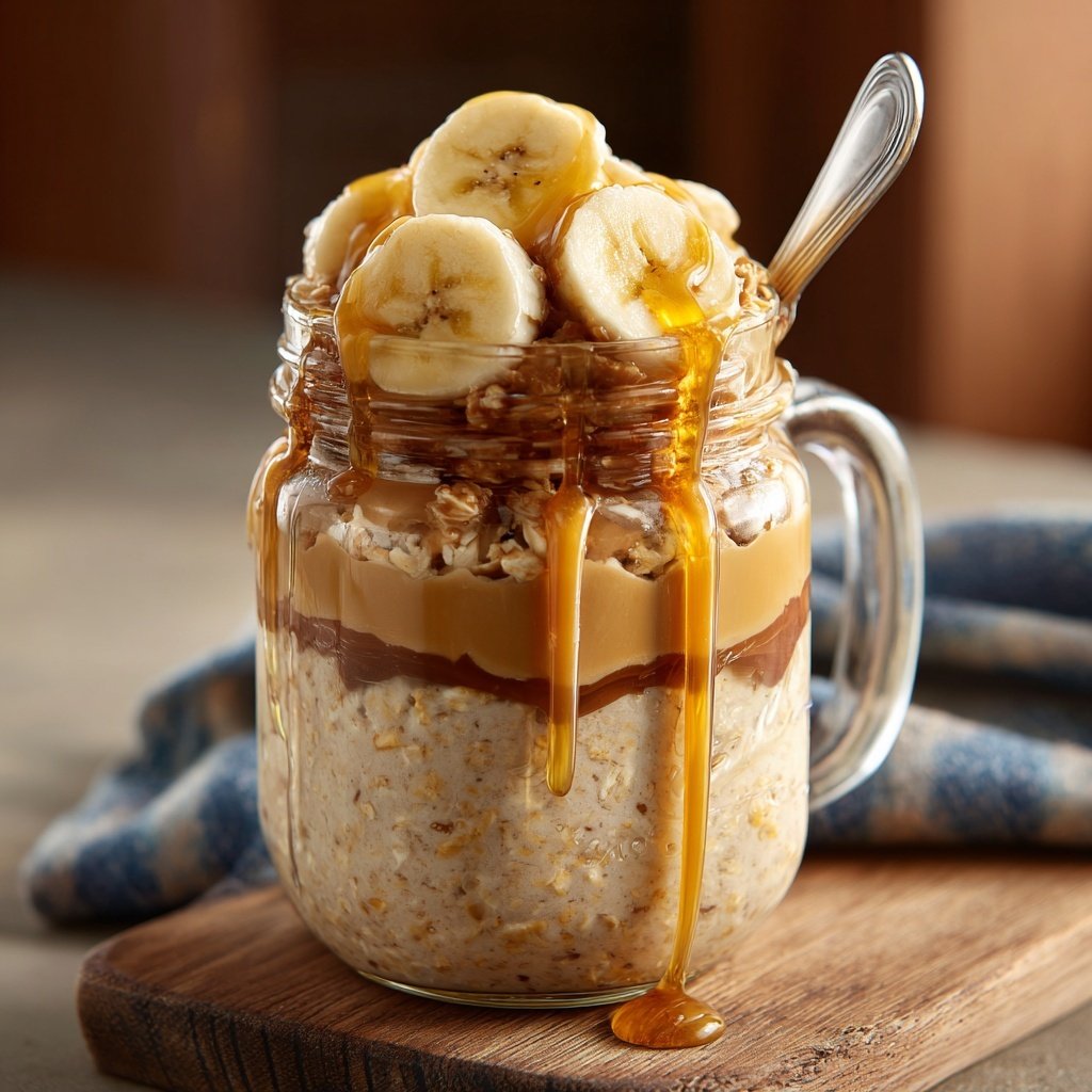 Peanut Butter Banana Overnight Oats