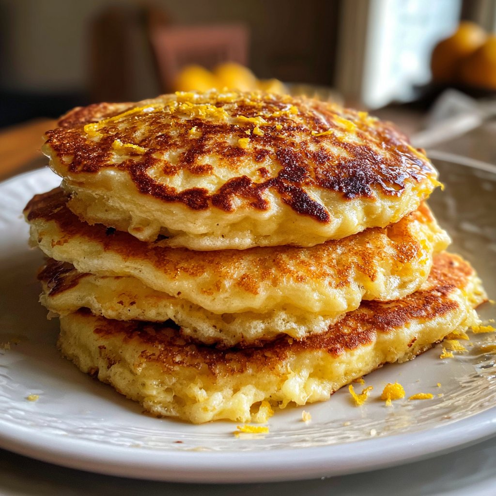 Lemon Ricotta Protein Pancakes