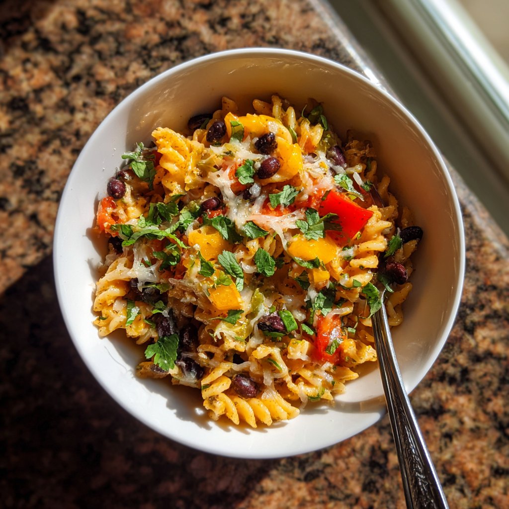 Taco-Inspired Pasta Rice Bowl