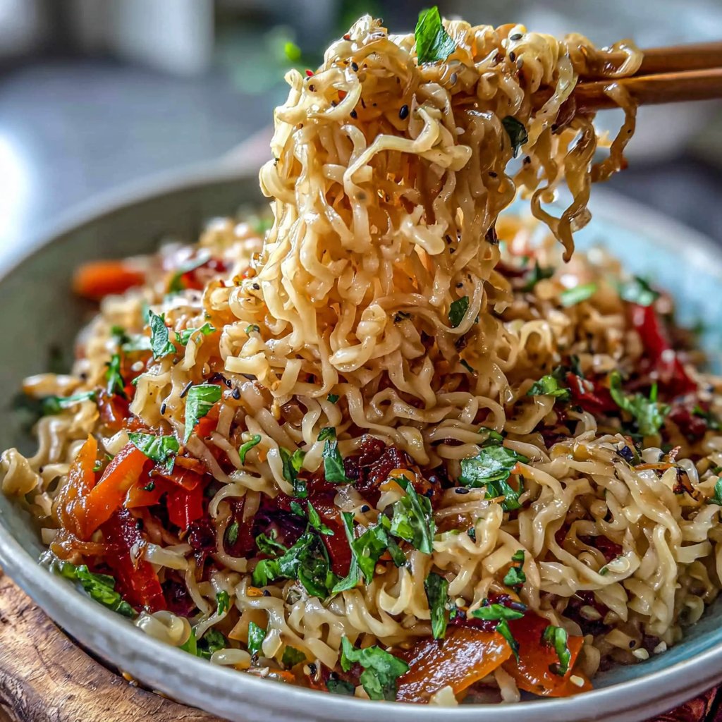 Savory Asian Lunch Noodle Bowl