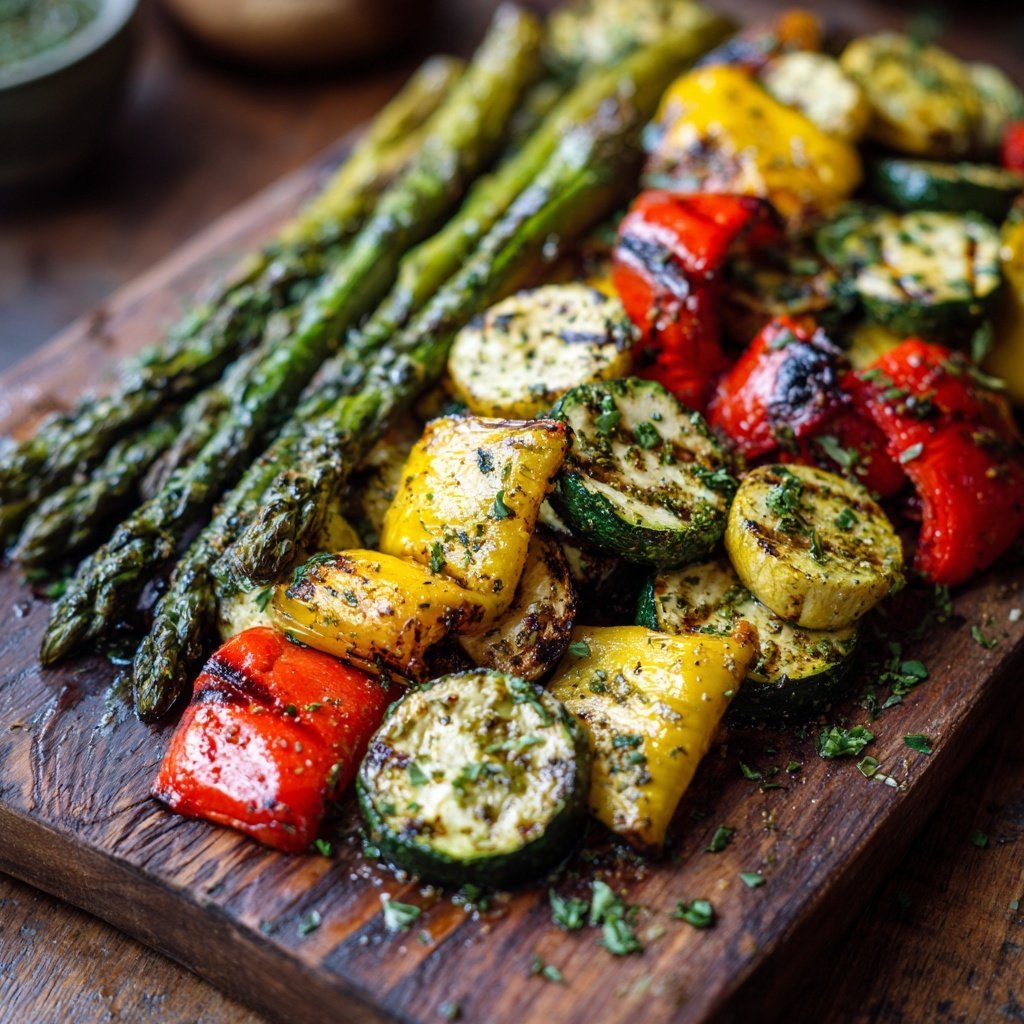 Healthy Lemon Herb Grilled Veggies