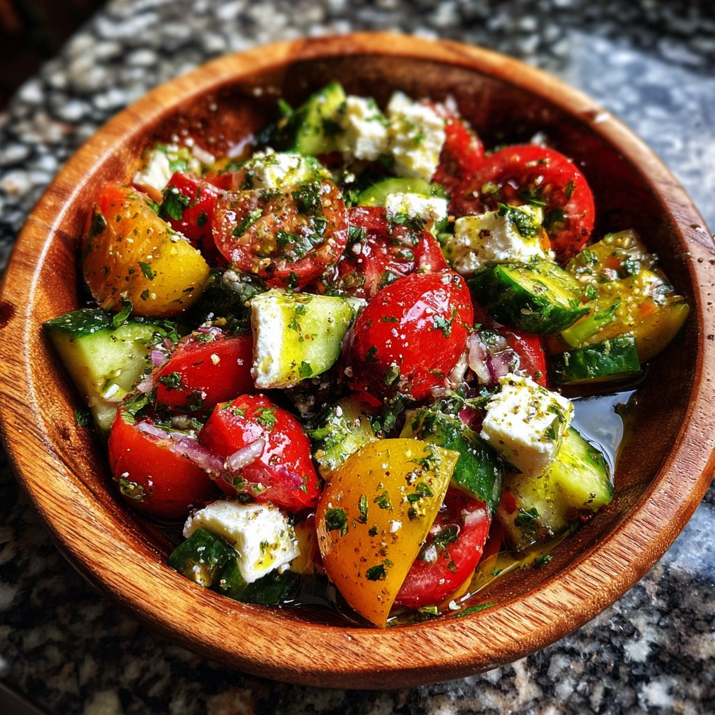 Cucumber Tomato Feta Salad