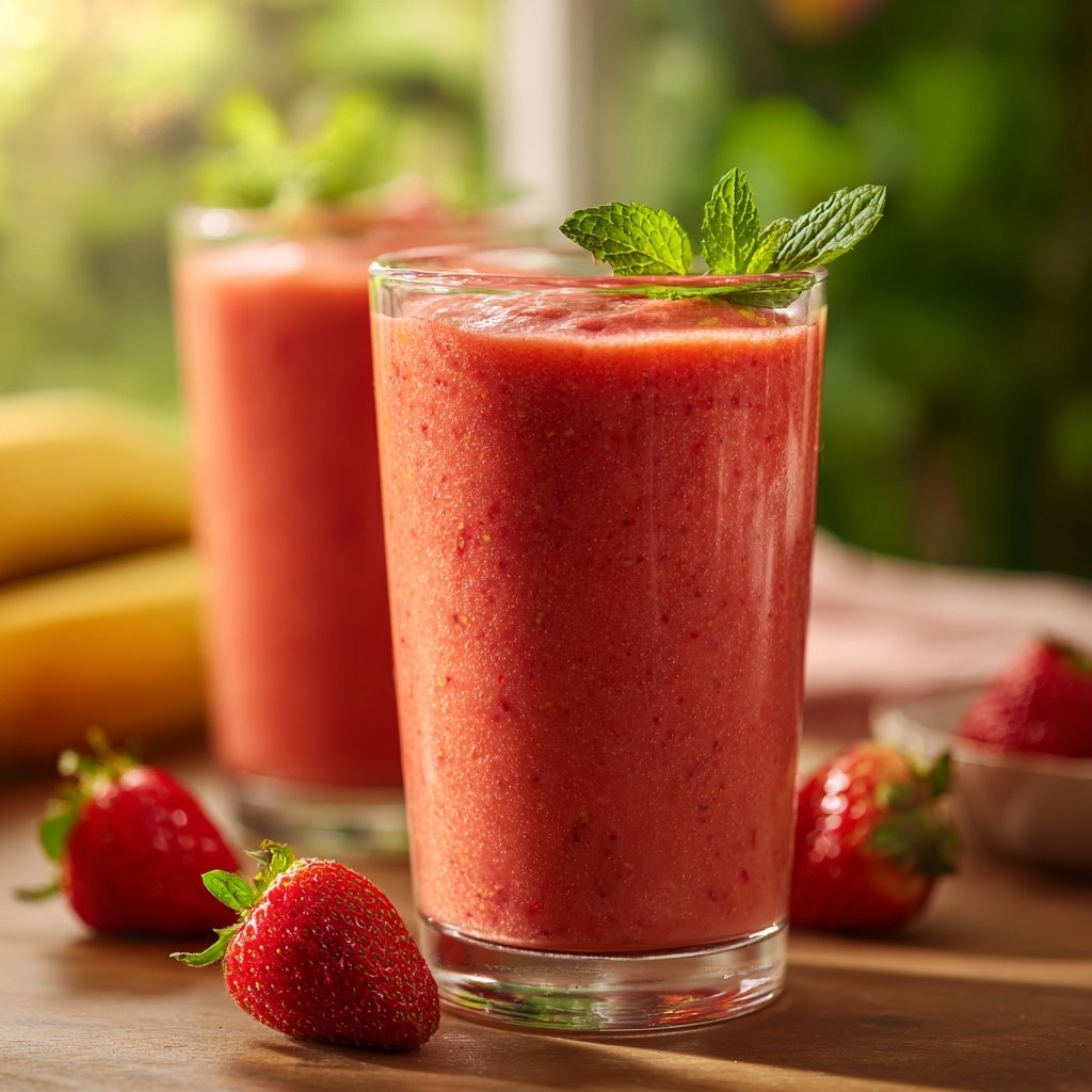 Strawberry-Banana Breakfast Smoothie