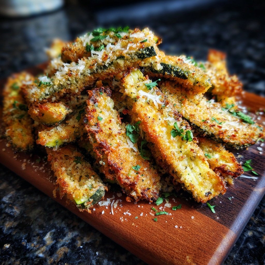 Baked Zucchini Parmesan Fries